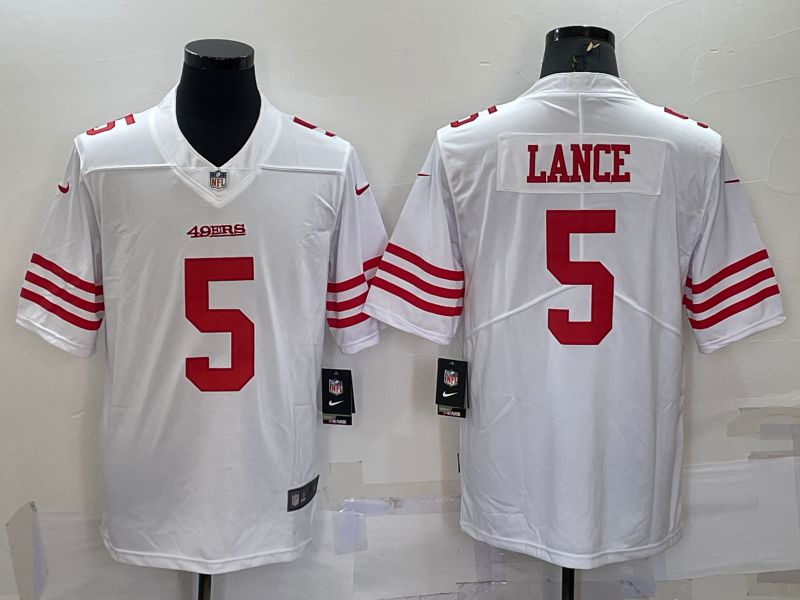 Men San Francisco 49ers 5 Lance White New 2022 Nike Limited Vapor Untouchable NFL Jersey
